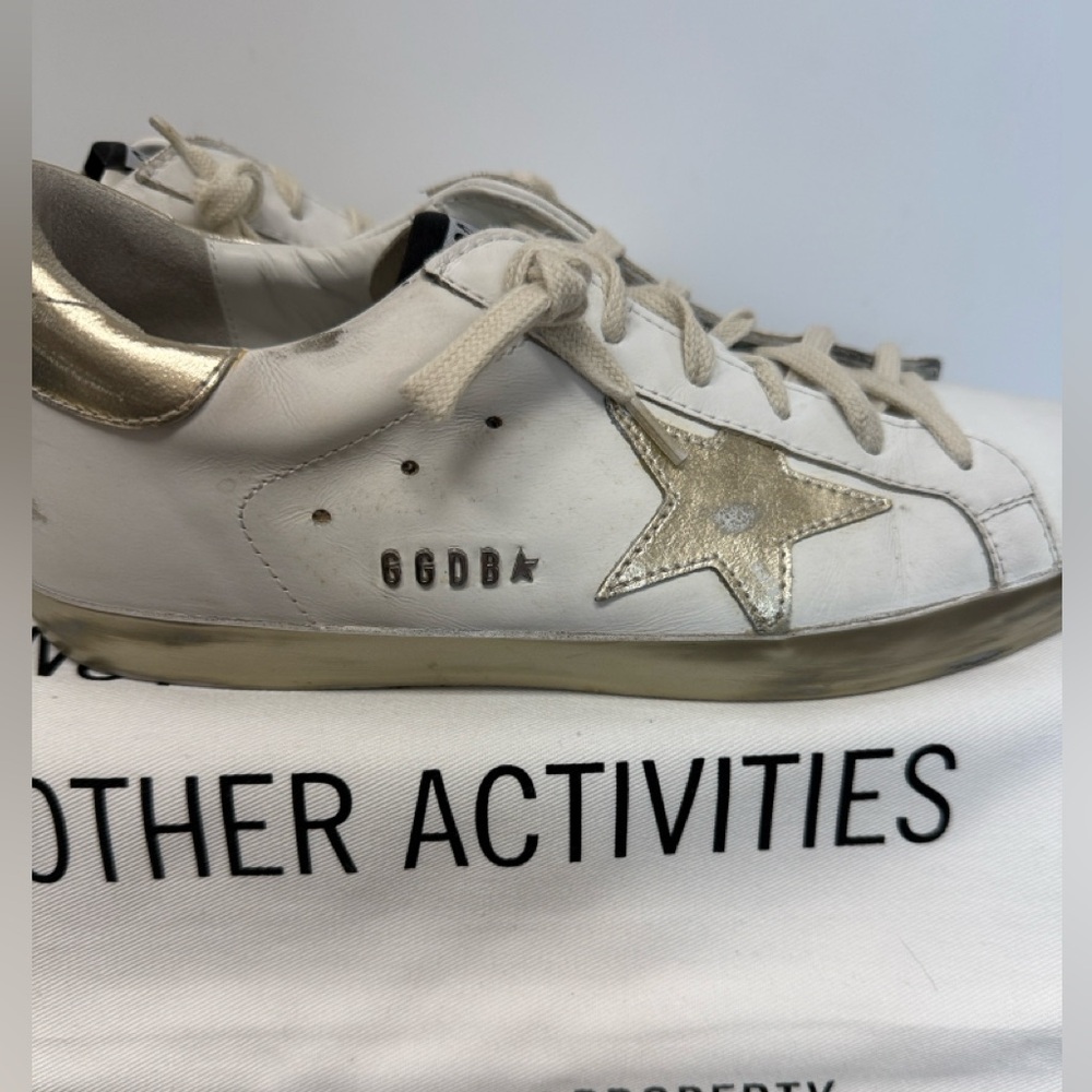Women's Golden Goose Super-Star sneakers white / gold, size 40, excellent condit - Picture 15 of 16